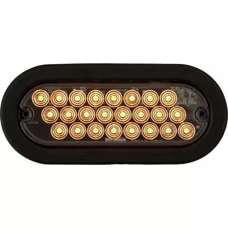SL70AO - 6 Inch Quad Flash Oval Recessed Strobe Light - Amber