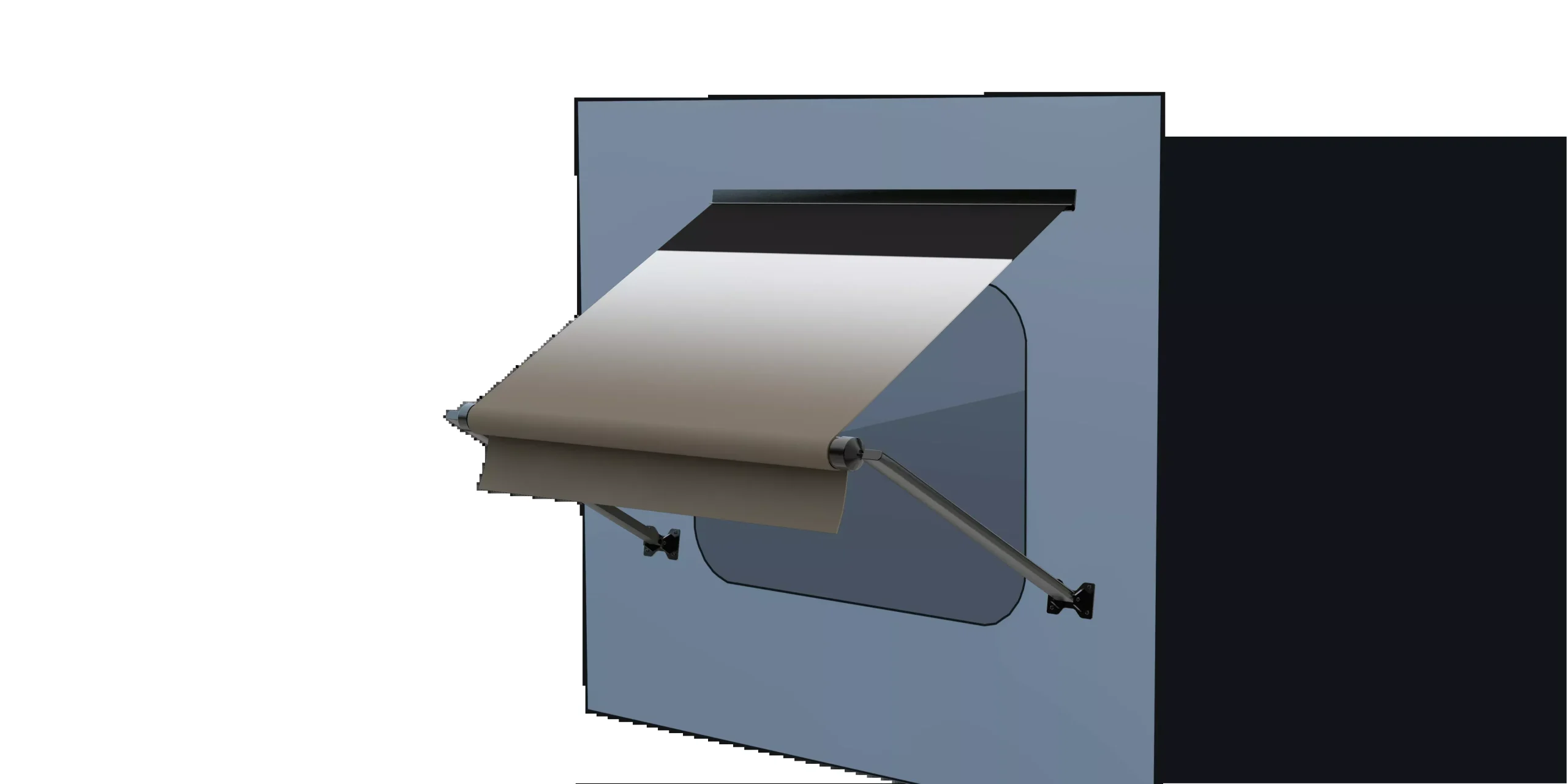 Solera 11' RV Window Awning Roller Assembly - Sand Fade (Black When Closed) #V000335078