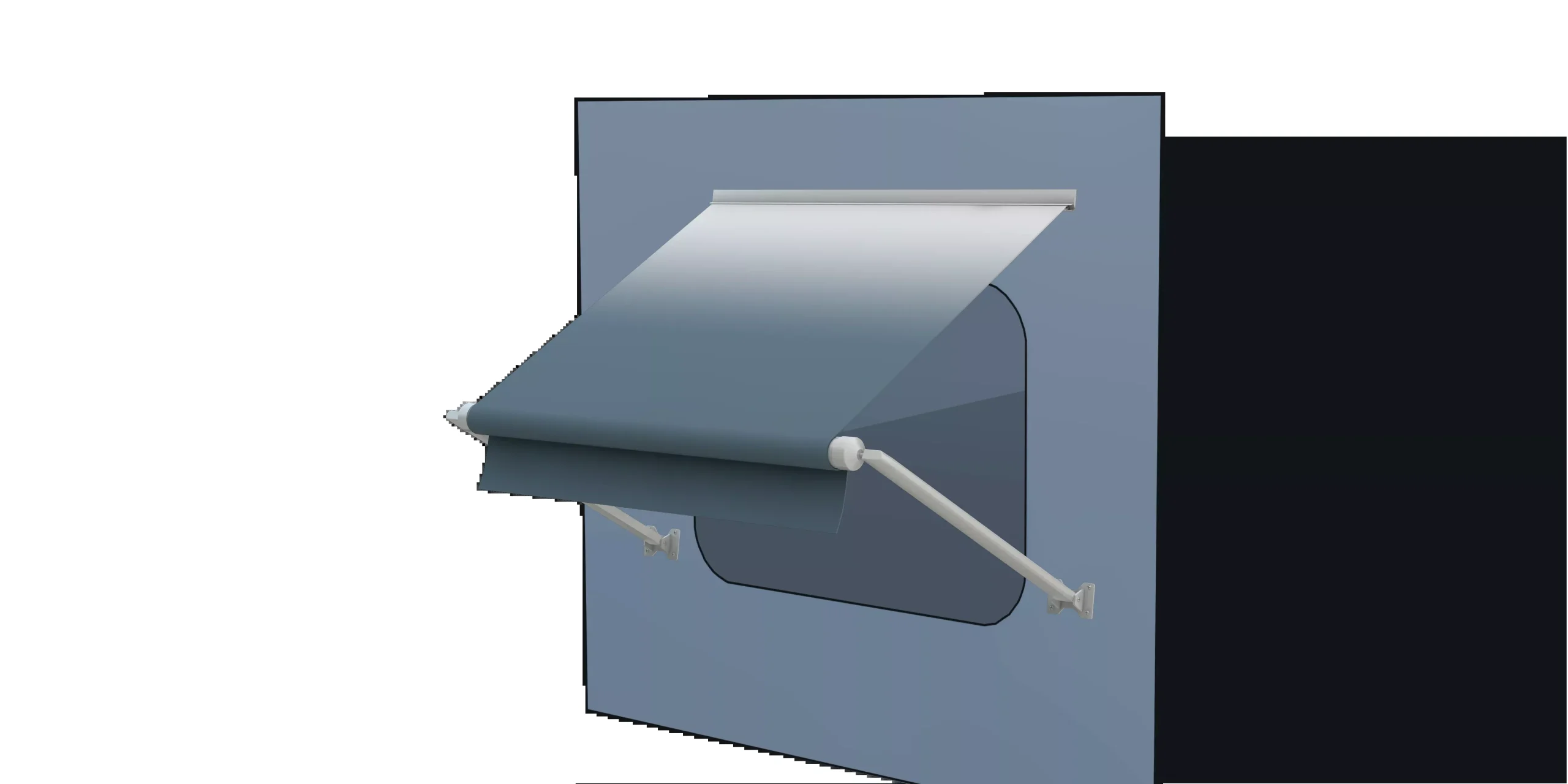 Solera 5'6" RV Window Awning Roller Assembly - Blue Fade #V000335367