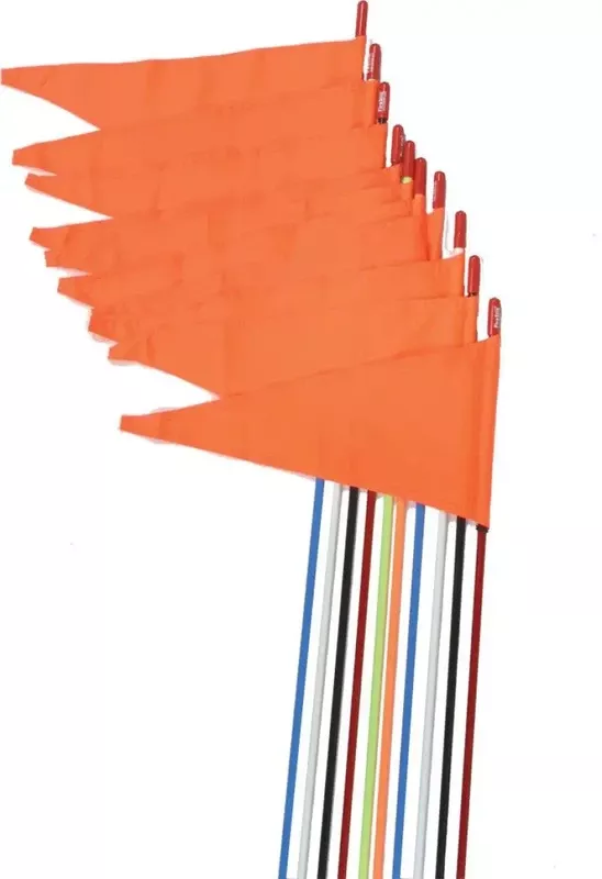 SR7-PS-W Firestik Safety Flags Spring Mount White 7′ 10/Pk