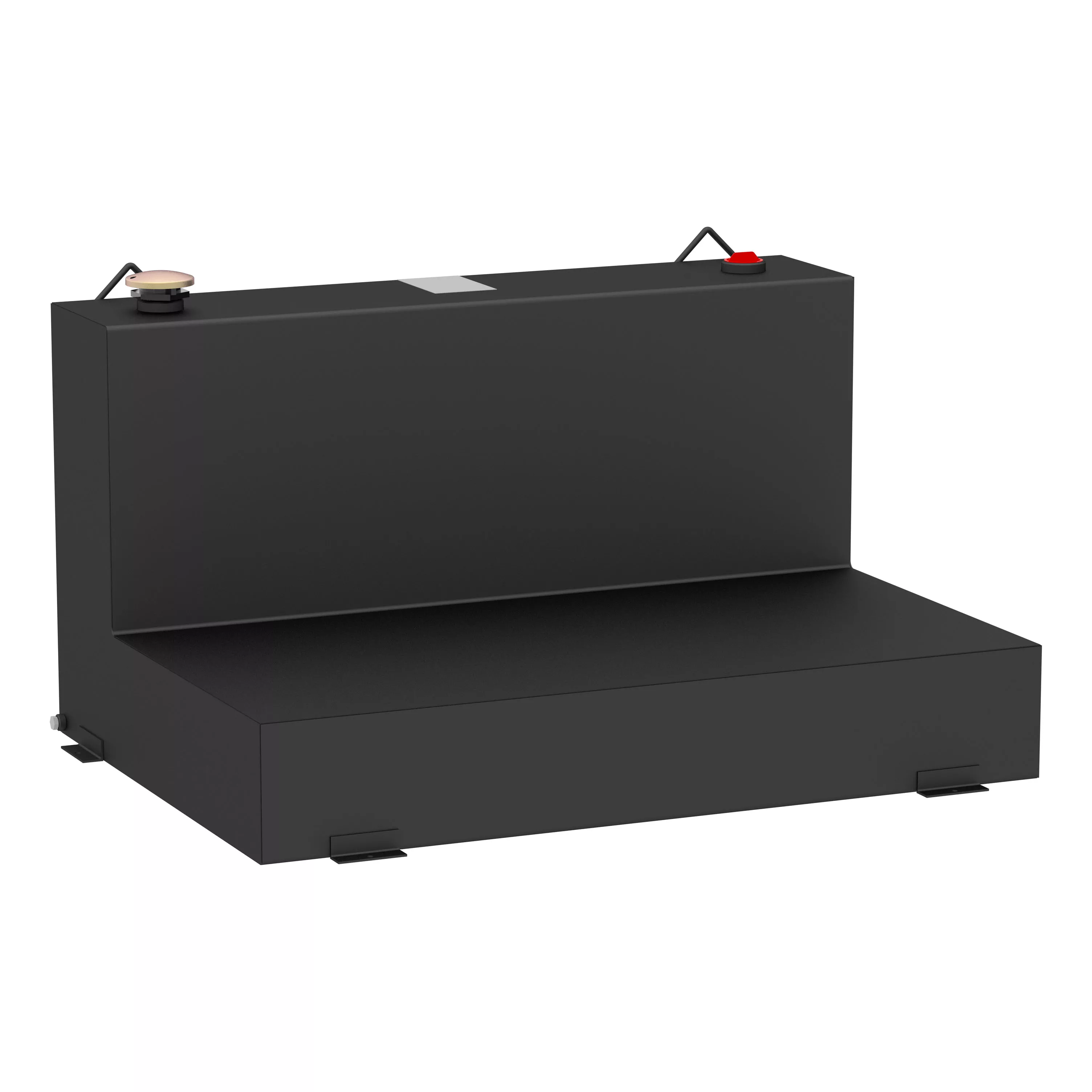 ST-85-L-MB - Matte Black 85-Gallon L-Shape Steel Transfer Tank