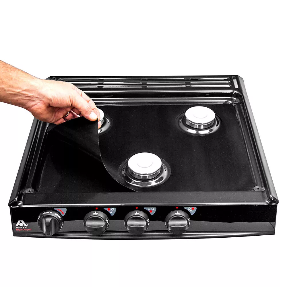 Stove Wrap Stove Top and Oven Protector, Precut to Fit Dometic and Atwood Triangle 3-Burner Stoves