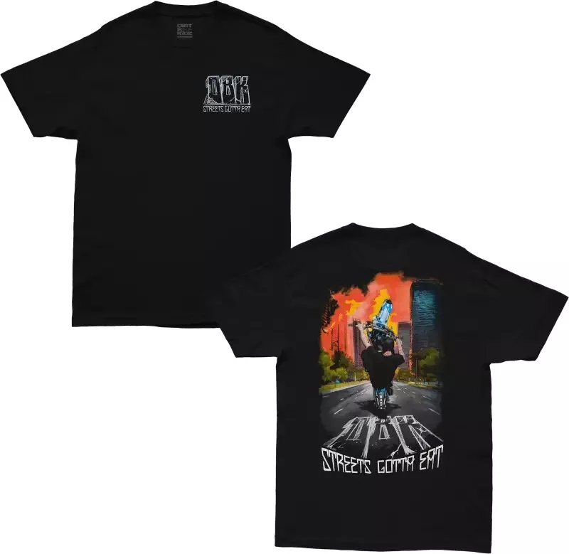 Streets Gotta Eat Graphic Tee Cotton Comfort Black XL