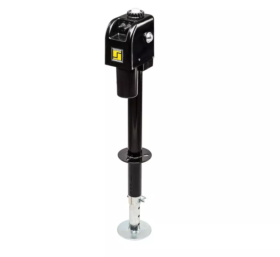 Stromberg Carlson | A-Frame Electric Trailer Tongue Jack | JET3755 | 3500 lb | Bolt-On Mount | Black | Includes Manual Crank Handle