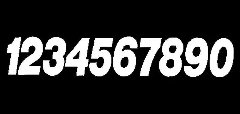 SX53W-8 #8 5 ” White Super X Digits 3/Pk