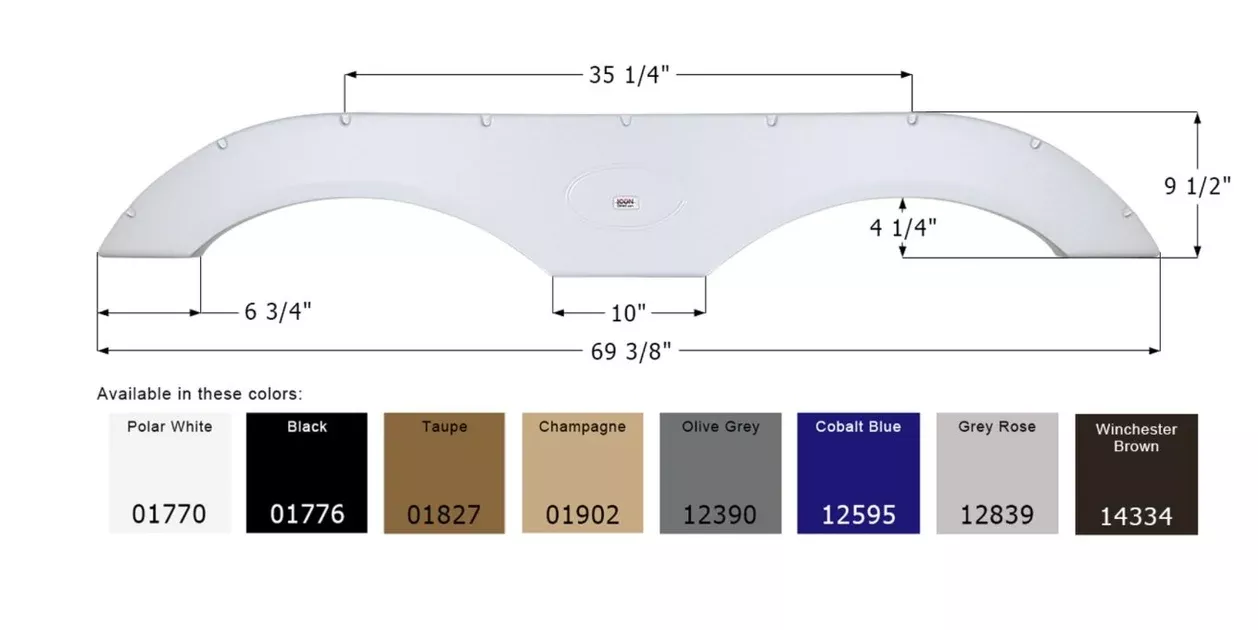 Tandem Fender Skirt FS1770 - Black