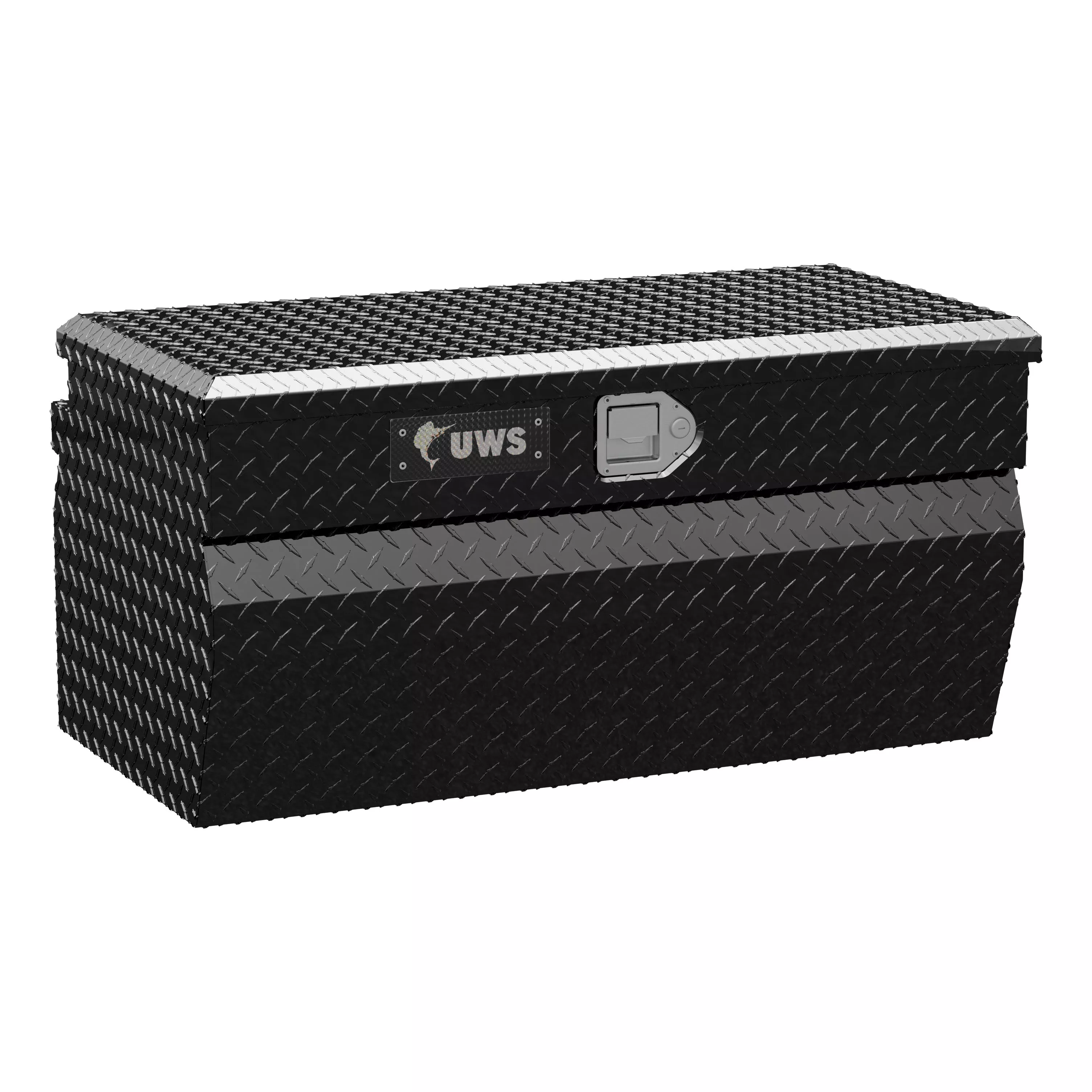 TBC-36-W-BLK - Gloss Black Aluminum 36" Wedge Utility Chest Box (LTL Shipping Only)