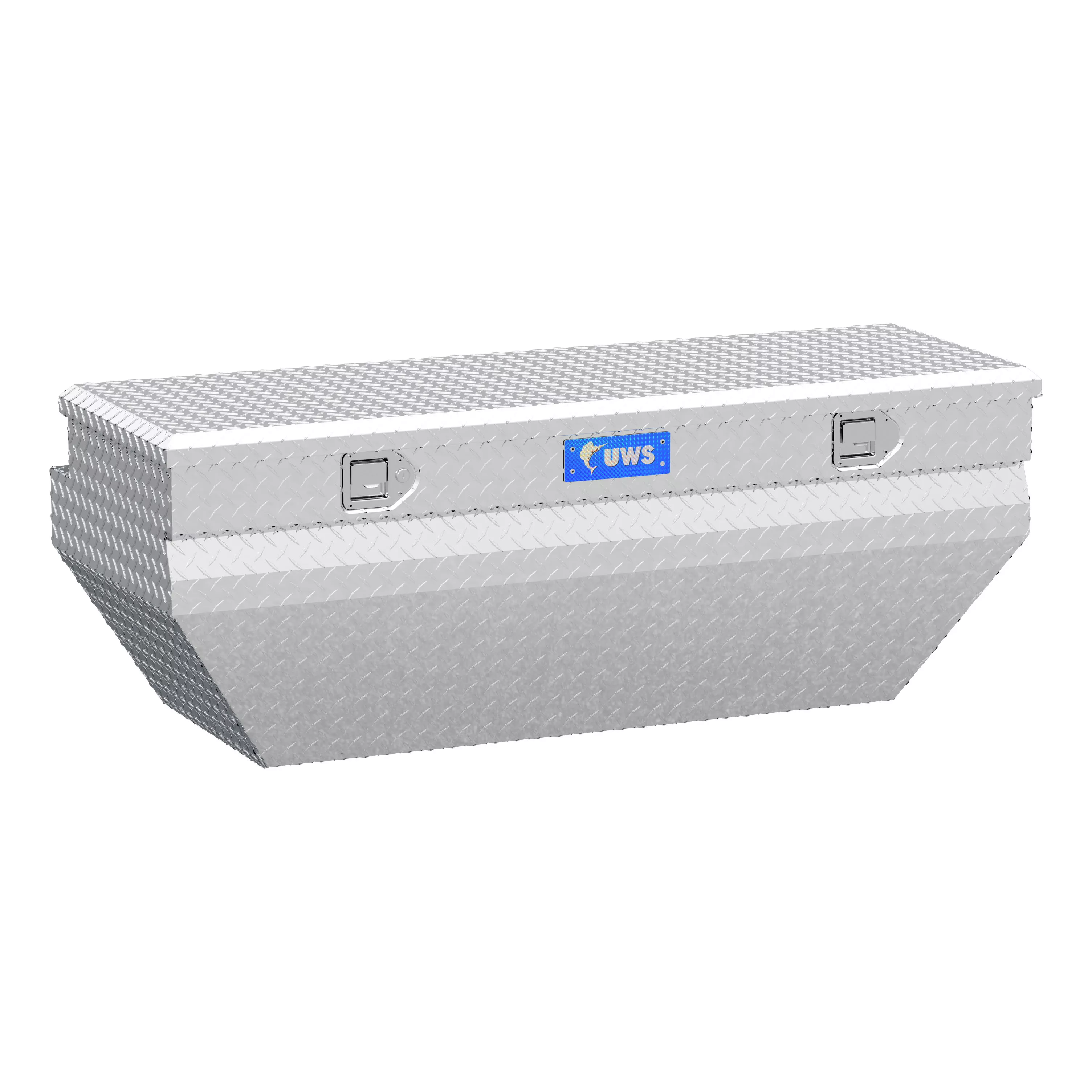 TBC-55-WN - Bright Aluminum 55" Wedged Angled Utility Chest Box (LTL Shipping Only)
