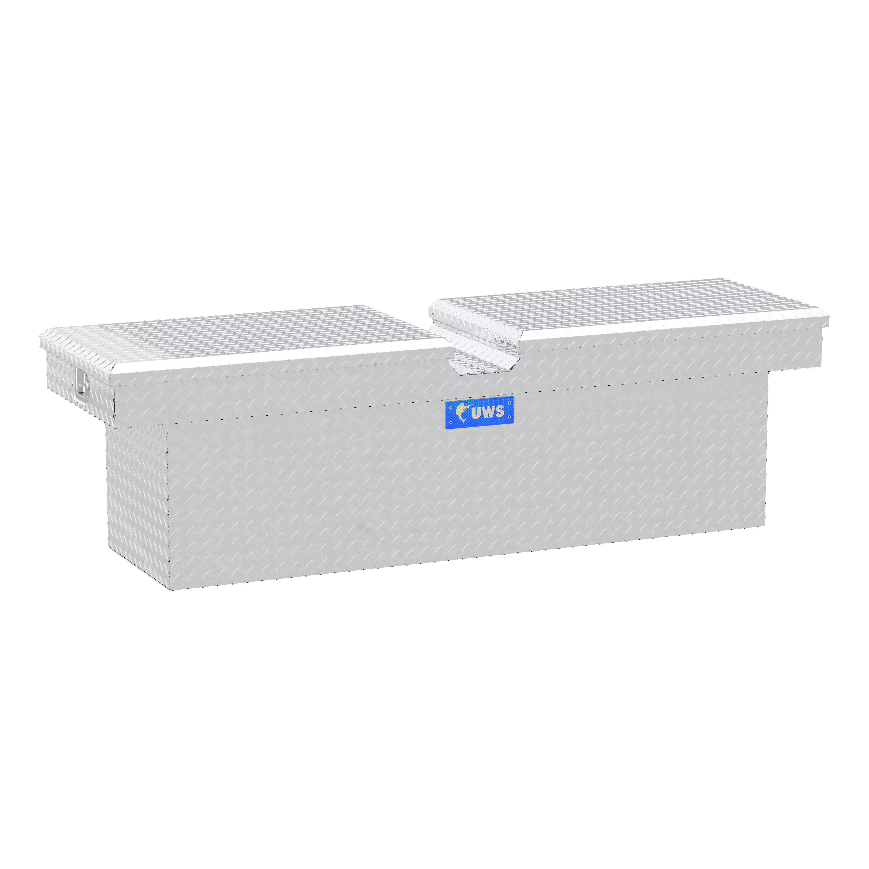 TBD-69 - Bright Aluminum 69" Deep Gull Wing Crossover Truck Tool Box - 1999-2010,2023-2027 Ford F-250 Super Duty and more