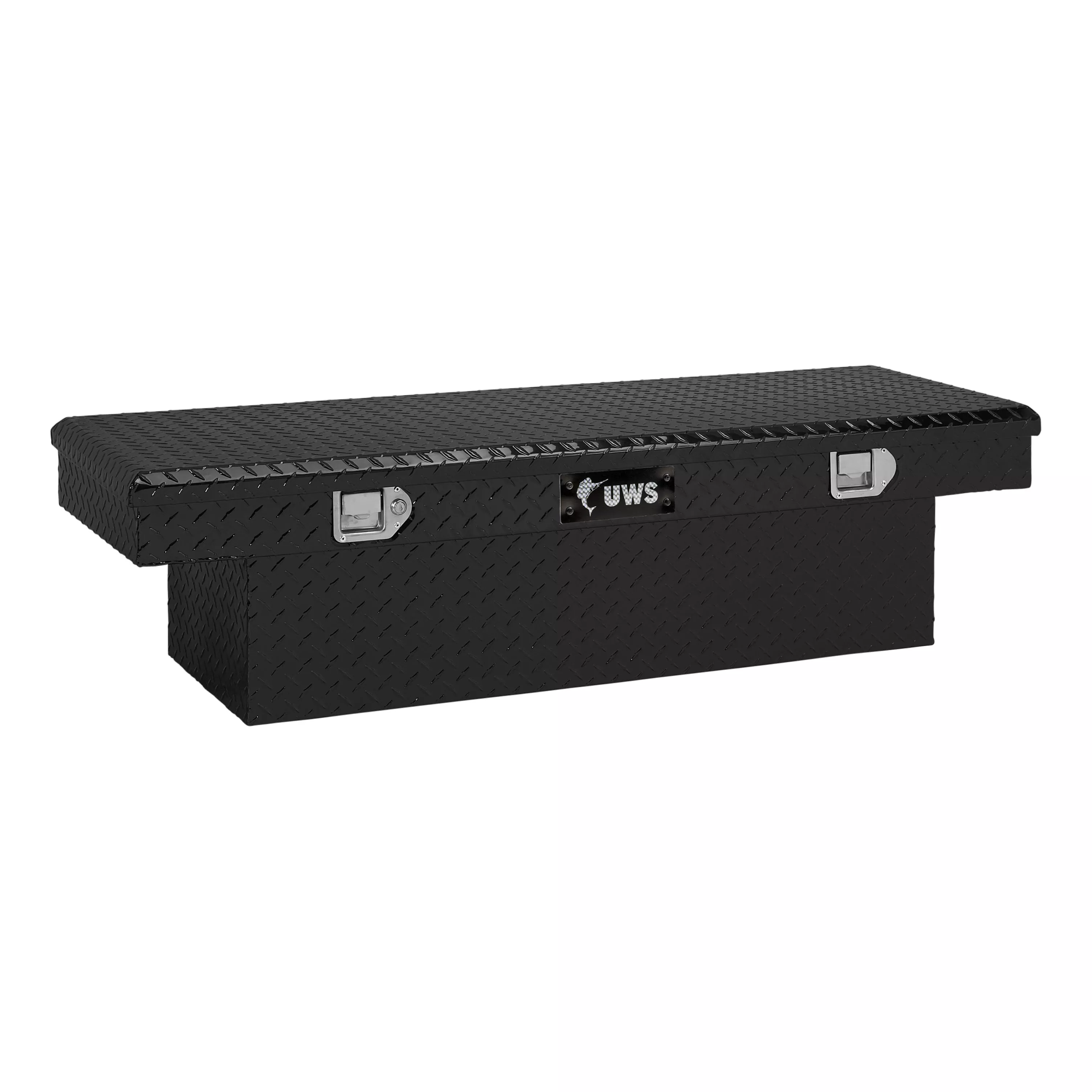 TBS-54-BLK - Gloss Black Aluminum 54" Crossover Truck Tool Box (LTL Shipping Only) - 1996-2003 Chevrolet S10, 1996-2003 GMC Sonoma
