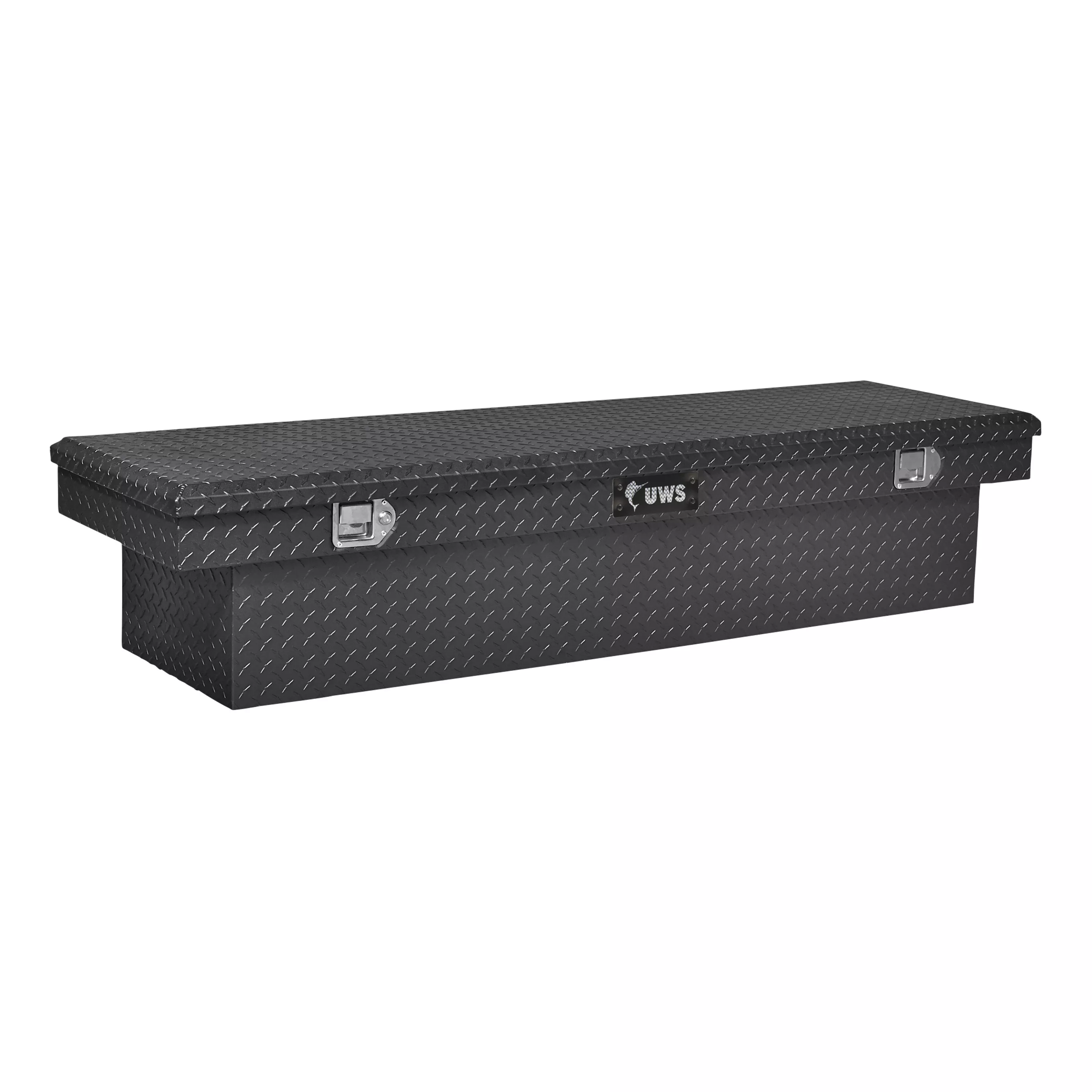 TBS-63-BLK - Gloss Black Aluminum 63" Crossover Truck Tool Box (LTL Shipping Only) - 2022-2026 Nissan Frontier, 2019-2024 Toyota Tacoma and more