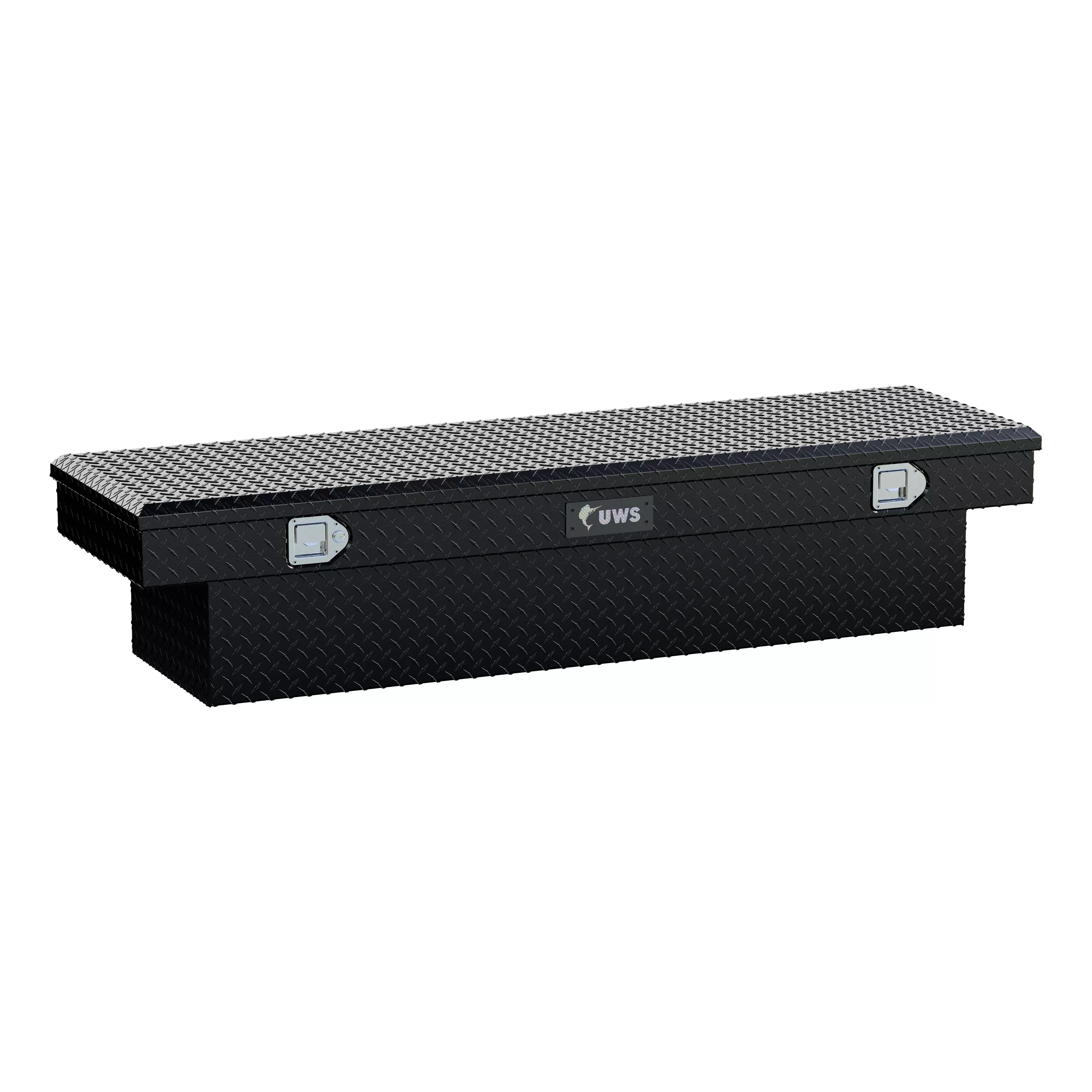 TBS-69-BLK - Gloss Black Aluminum 69" Crossover Truck Tool Box (LTL Shipping Only) - 1999-2010,2023-2027 Ford F-250 Super Duty and more