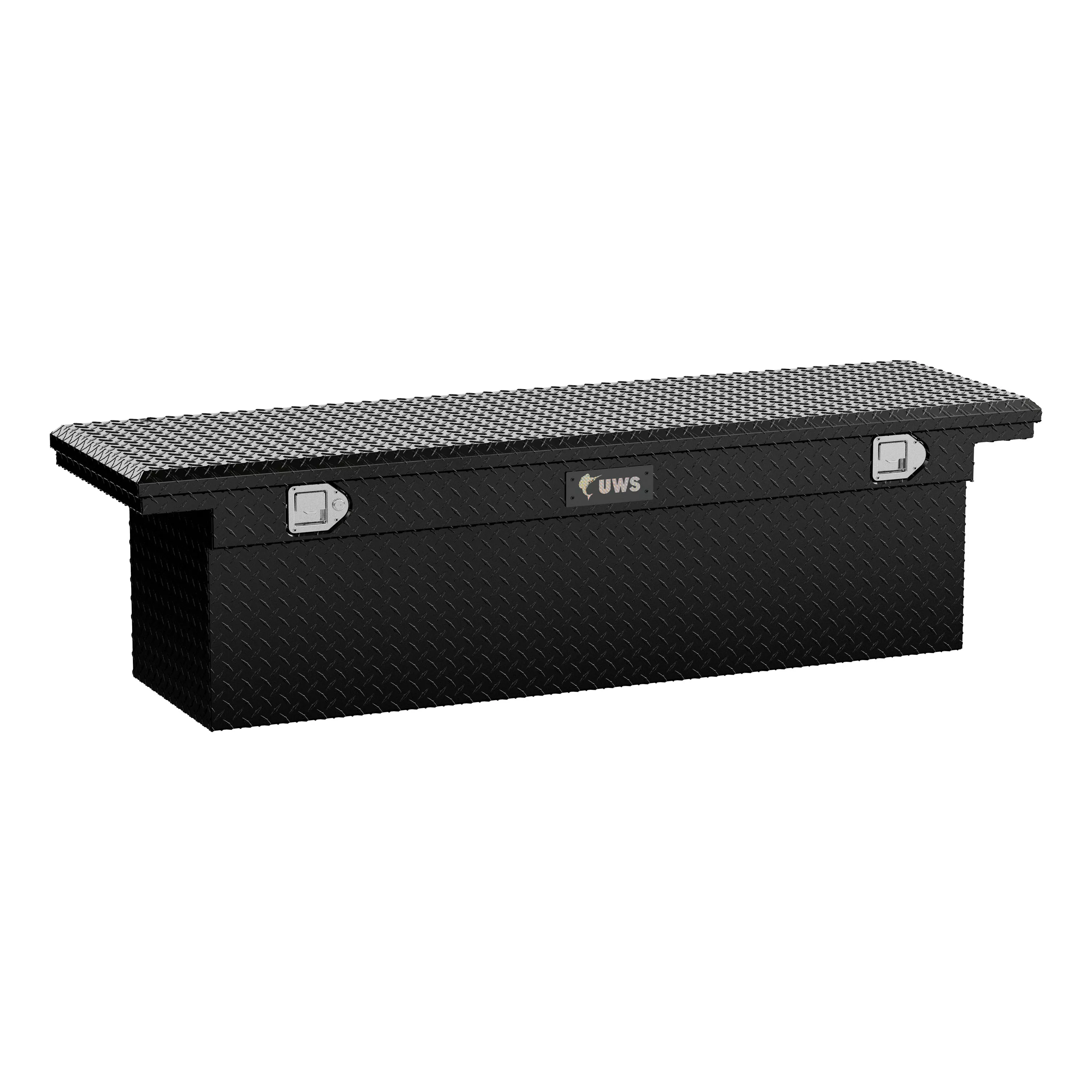 TBSD-69-LP-BLK - Gloss Black Aluminum 69" Deep Truck Tool Box, Low Profile (LTL Shipping Only) - 1999-2010,2023-2027 Ford F-250 Super Duty and more