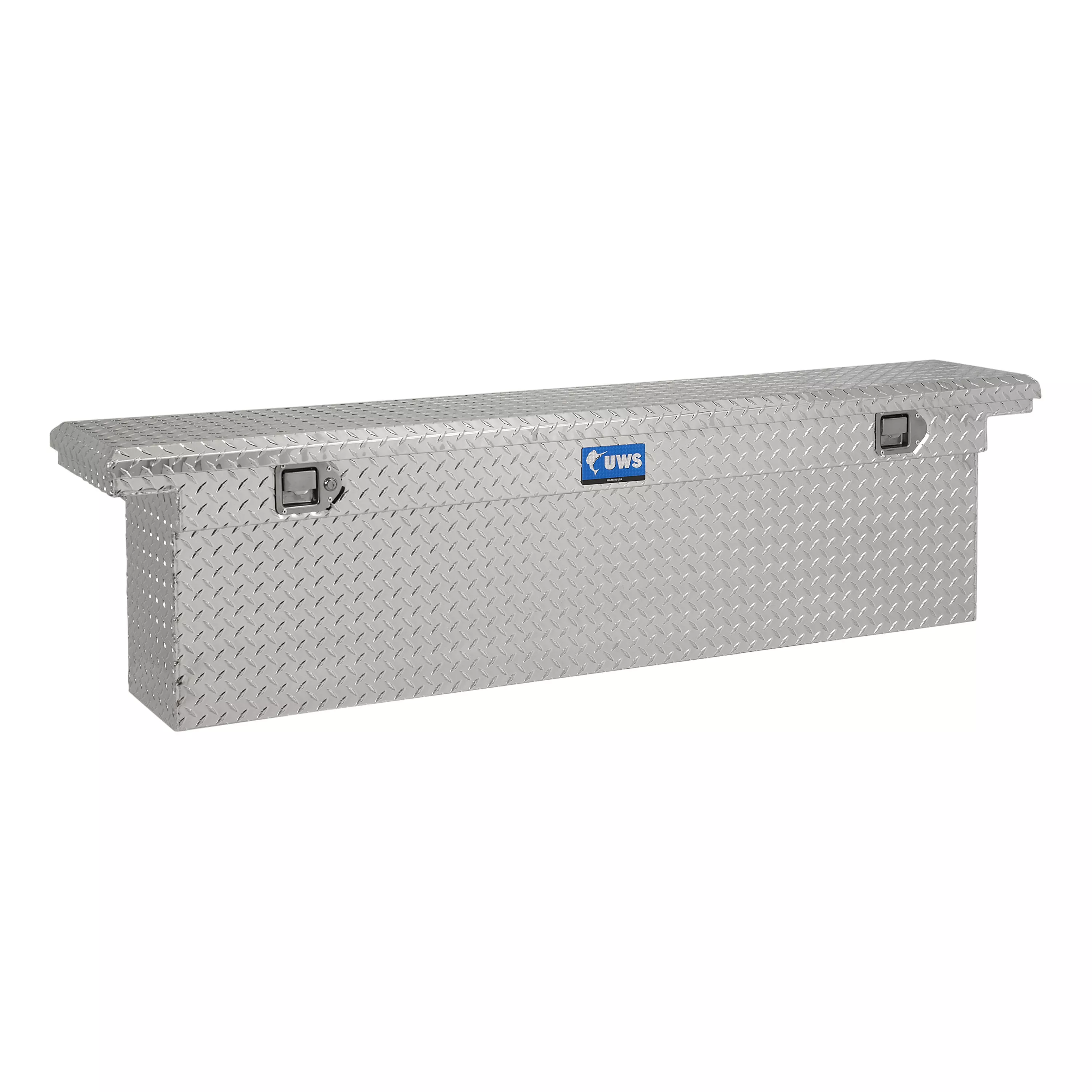 TBSD-69-SL-LP - Bright Aluminum 69" Deep Slim Truck Tool Box, Low Profile (LTL Shipping Only) - 1999-2010,2023-2027 Ford F-250 Super Duty and more