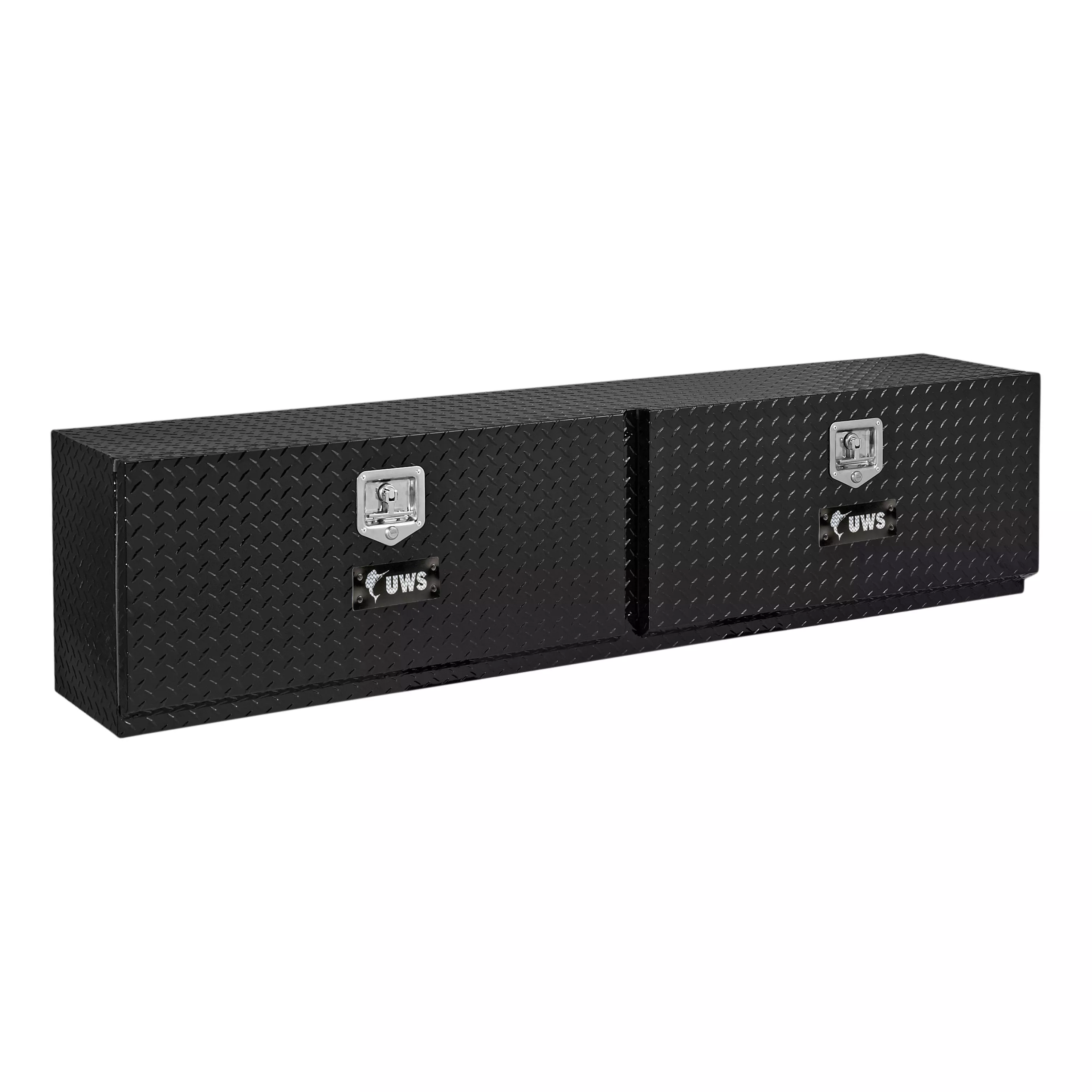 TBTS-90-BLK - Gloss Black Aluminum 90" Double-Door Topside Truck Tool Box