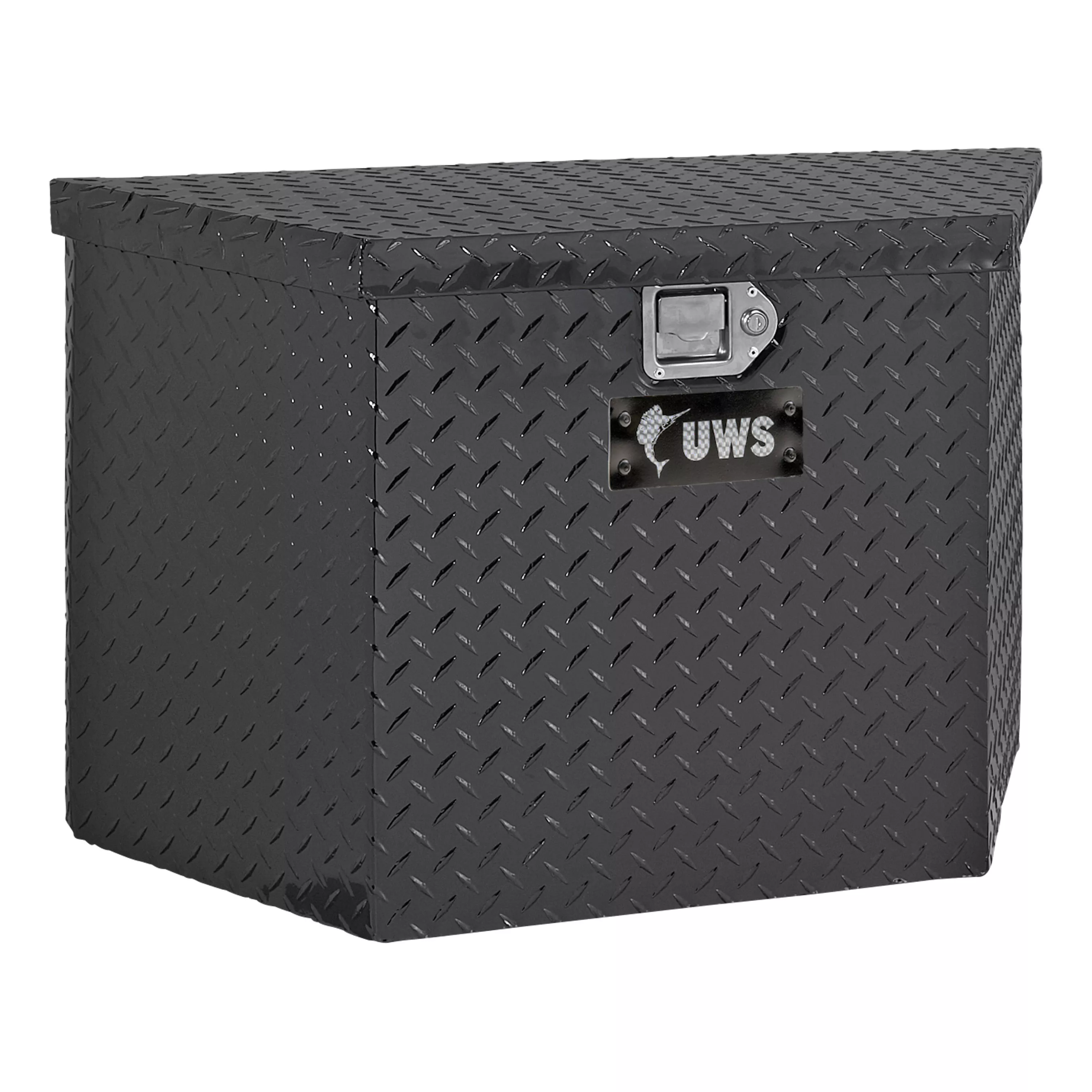 TBV-49-BLK - Gloss Black Aluminum 49" Trailer Tongue Box (LTL Shipping Only)