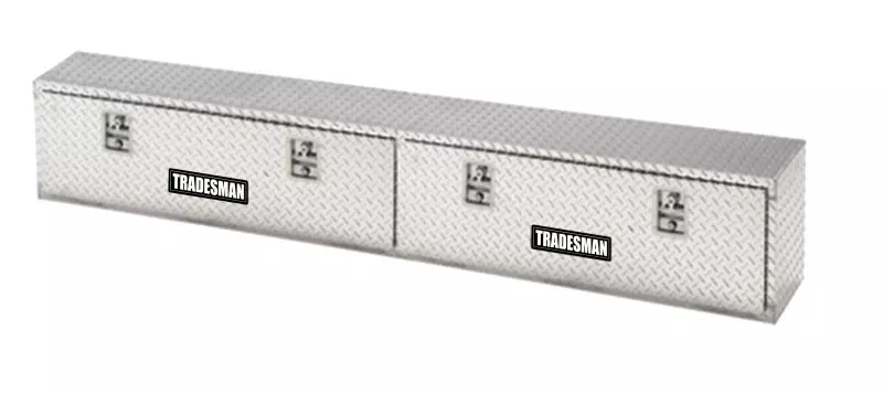 Tradesman Aluminum Top Mount L-Wing Box (90in.) – Brite – 8190T