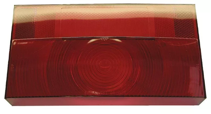 Trailer Light Lens Peterson Mfg. V25911-25 Replacement Lens For Peterson Trailer Light Part Number 25922, Rectangular, Red