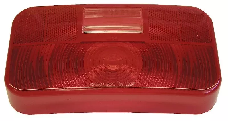 Trailer Light Lens Peterson Mfg. V25922-25 Replacement Lens For Peterson Trailer Light Part Number 25922, Rectangular, Red, Snap-On