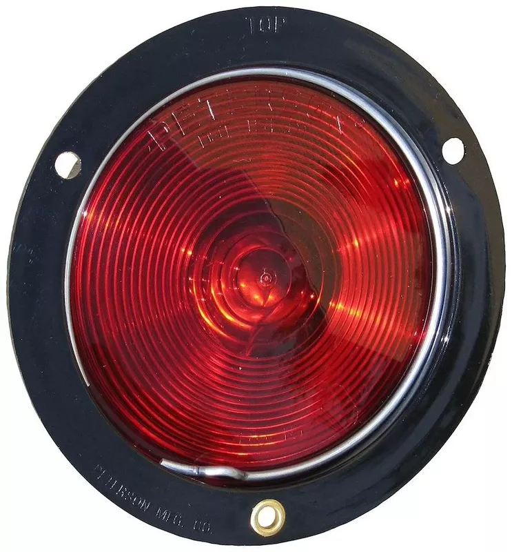 Trailer Light Peterson Mfg. V413 Flush-Mount Stop/ Turn/ Tail Light, Incandescent Bulb, Round, Red Lens, 4", Black Polycarbonate Housing