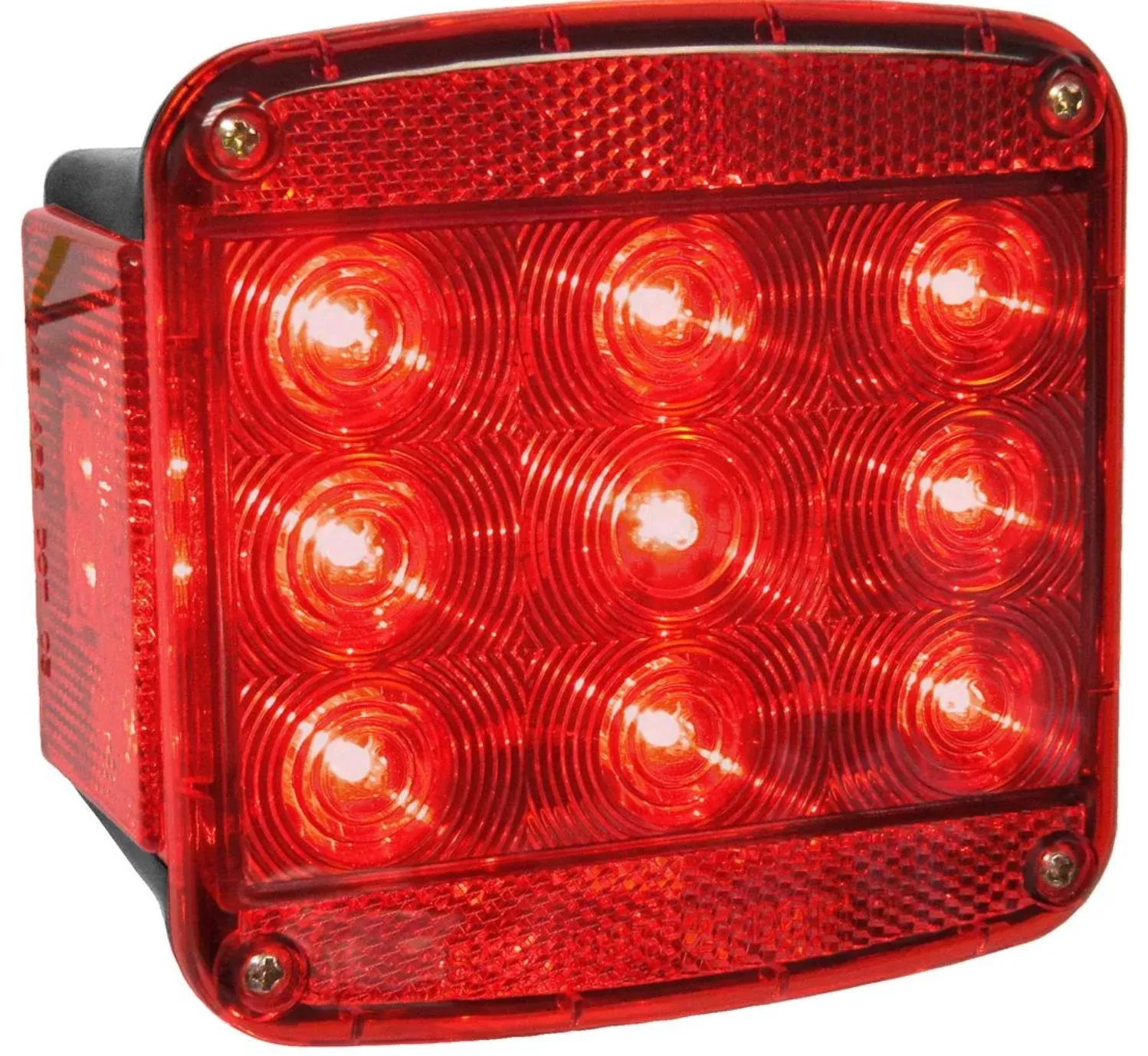Trailer Light Peterson Mfg. V840 Stop/ Turn/ Tail Light, LED, Square, Red Lens, 5.04" x 4.72"