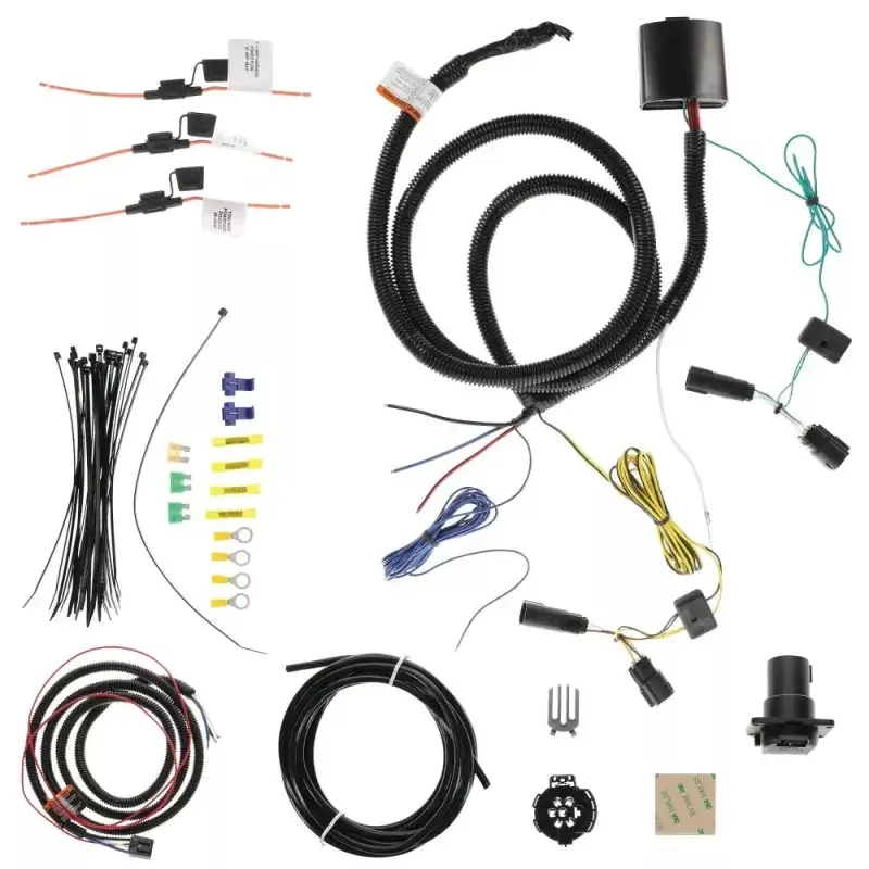 Trailer Wiring Connector Wiring Harness; 7-Way and Plug and Play For Brake Control
