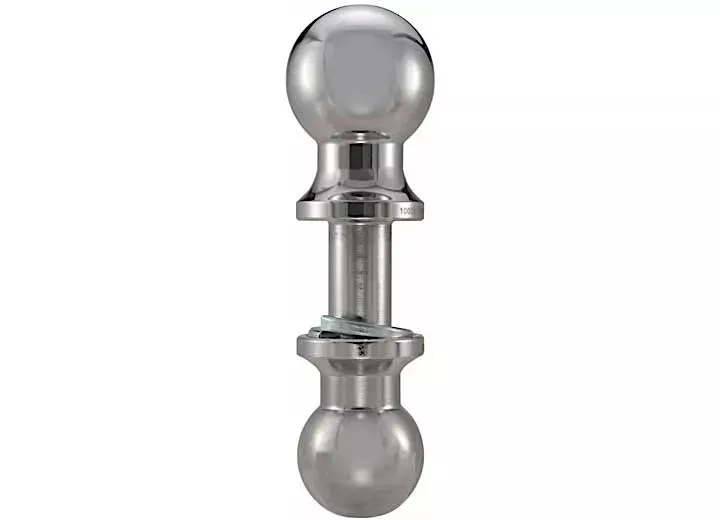 Trimax Tdbal22516 2in & 25/16in Double Tow Ball Chrome For Aluminum Hitches