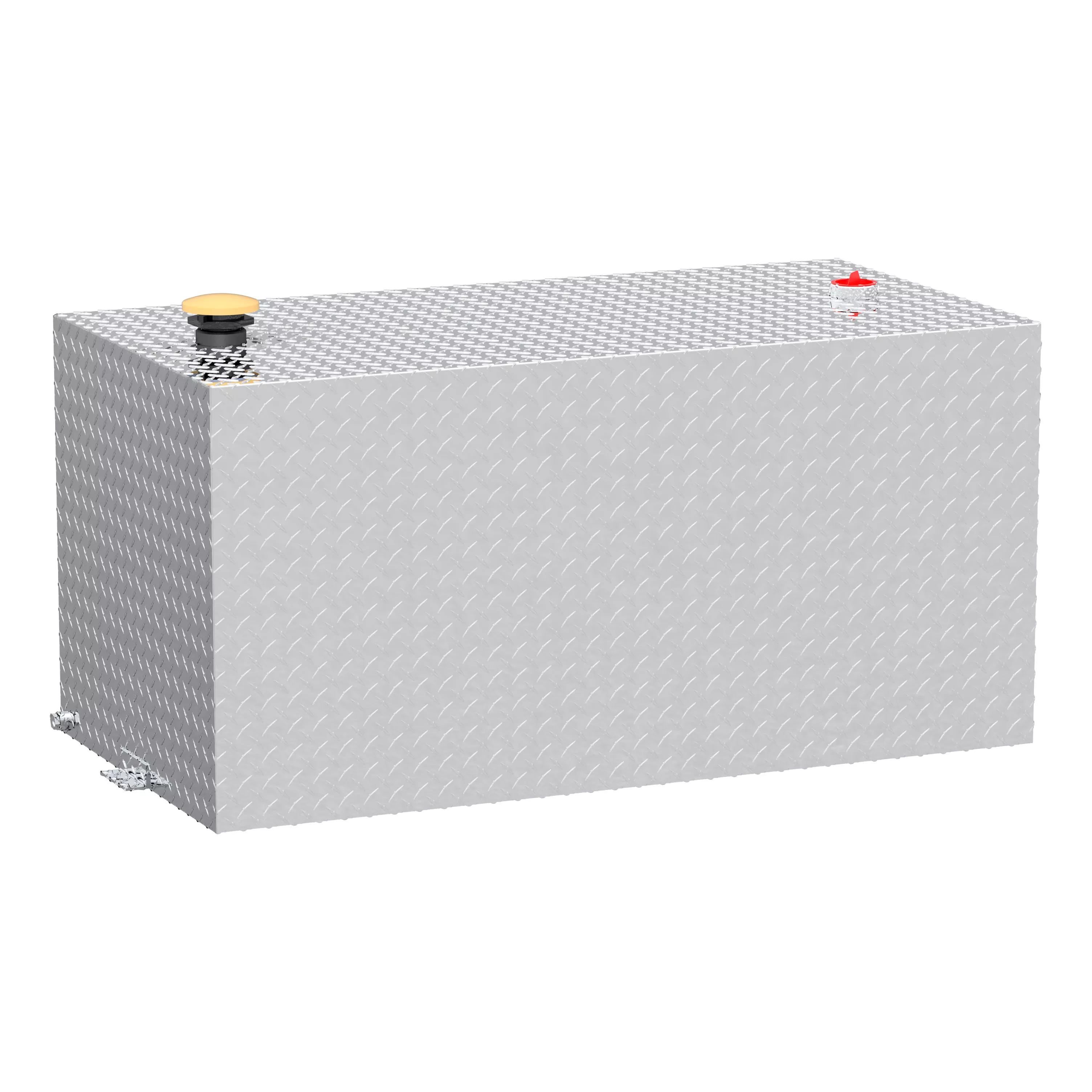 TT-100-RT-T-P - 100-Gallon Rectangle Bright Aluminum Transfer Tank