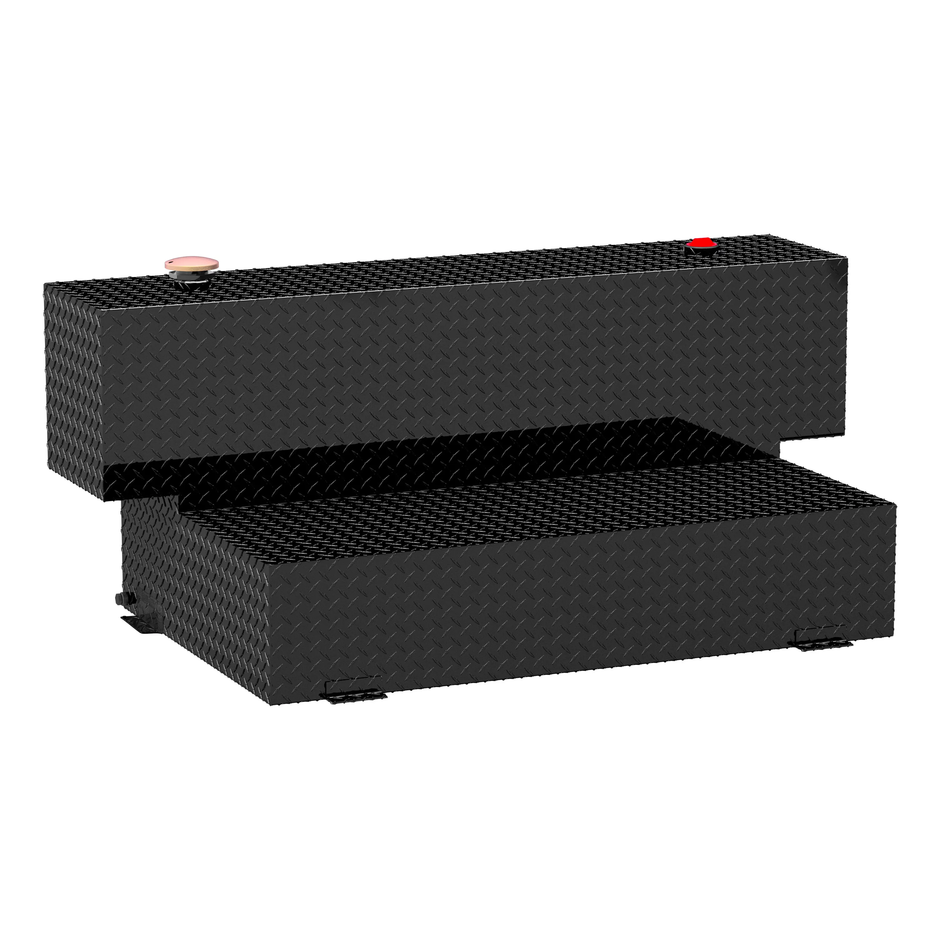 TT-100HH-B - Gloss Black Hammerhead-Style 100-Gallon Aluminum L-Shape Transfer Tank