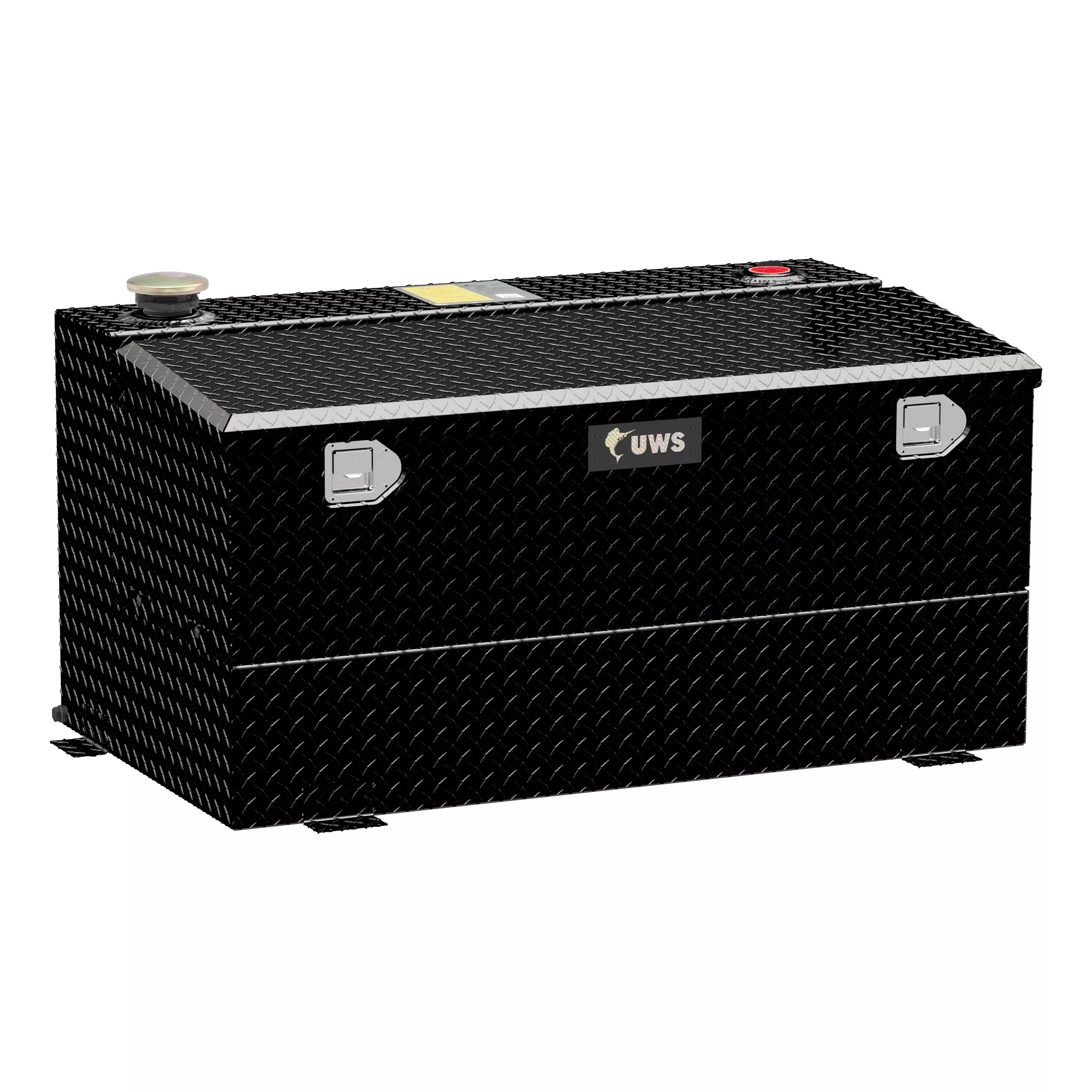 TT-75-COMBO-BLK - Gloss Black 75-Gallon Combo Aluminum Transfer Tank