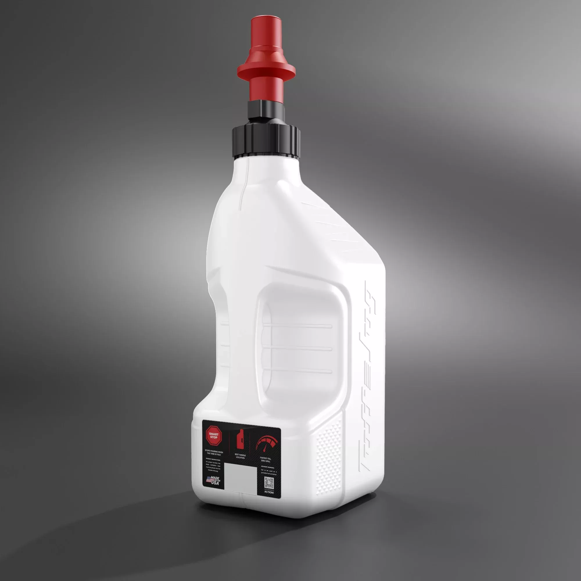 TUFF JUG UTILITY CONTAINER WHITE W/ RED CAP 2.5 GAL - 28-1161