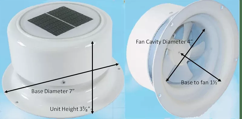 Ultra-Fab Products 53-945001 Solar Sewer Vent - White
