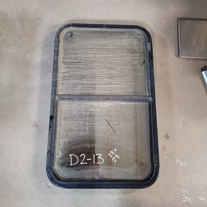 Used Black Radius Opening Window : 38 X 23 X 2 ” D