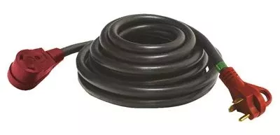 Valterra A10-3025EH – Mighty Cord™ 25′ Extension Power Cord with Handle Grip (30A Male x 30A Female)