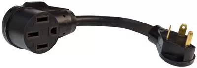 Valterra A10-3050FBK Mighty Cord 30AM-50AF Adapter Cord, 12″