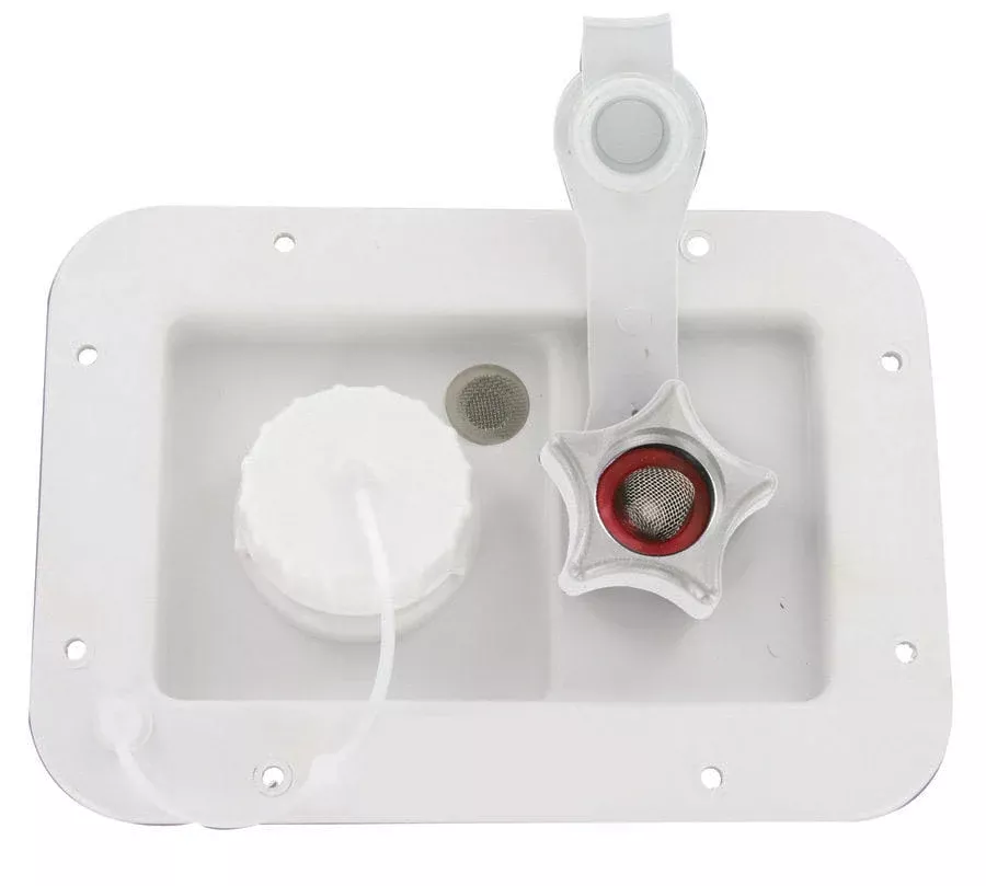 Valterra - Gravity/City Water Inlet - White - VAL2001BU