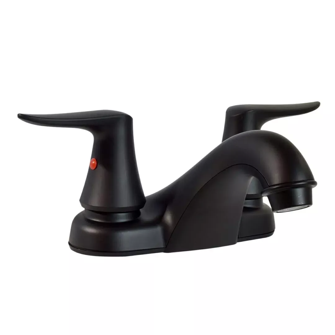 Valterra PF222706 Catalina Two Handle 4 ” Lavatory Faucet Hi-Rise Spout, Matte Black