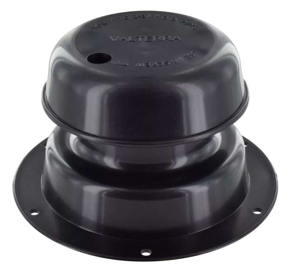 Valterra - Universal Plumbing Vent Kit - Includes putty and screws, black - Carded - VAL3389BKVP
