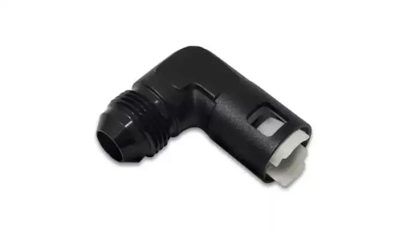 Vibrant 90 Degree Aluminum AN to Female Quick Connect -6AN – 0.375in Hose Size