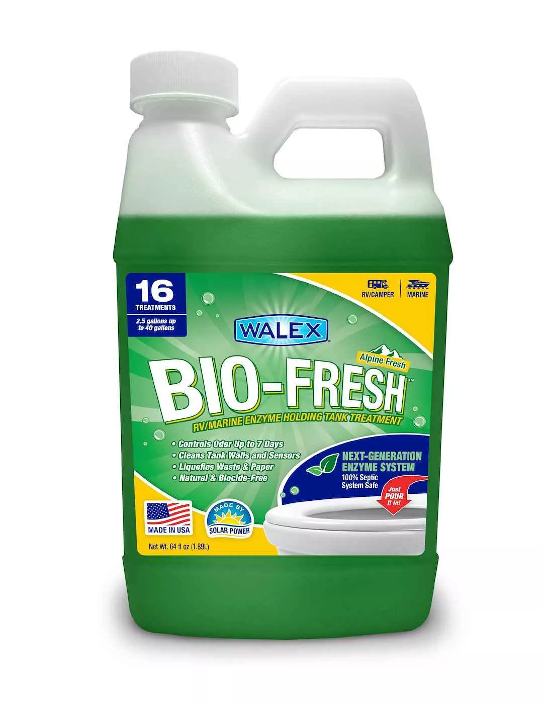 Walex RV Holding Tank Treatment - 2 Quart Jug – BIOFRAF64