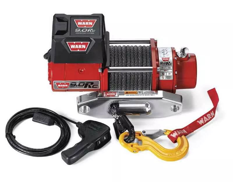 Warn 71550 9.0Rc 9,000 lb Vehicle Recovery Winch, 50' Synthetic Rope & Hawse Fairlead