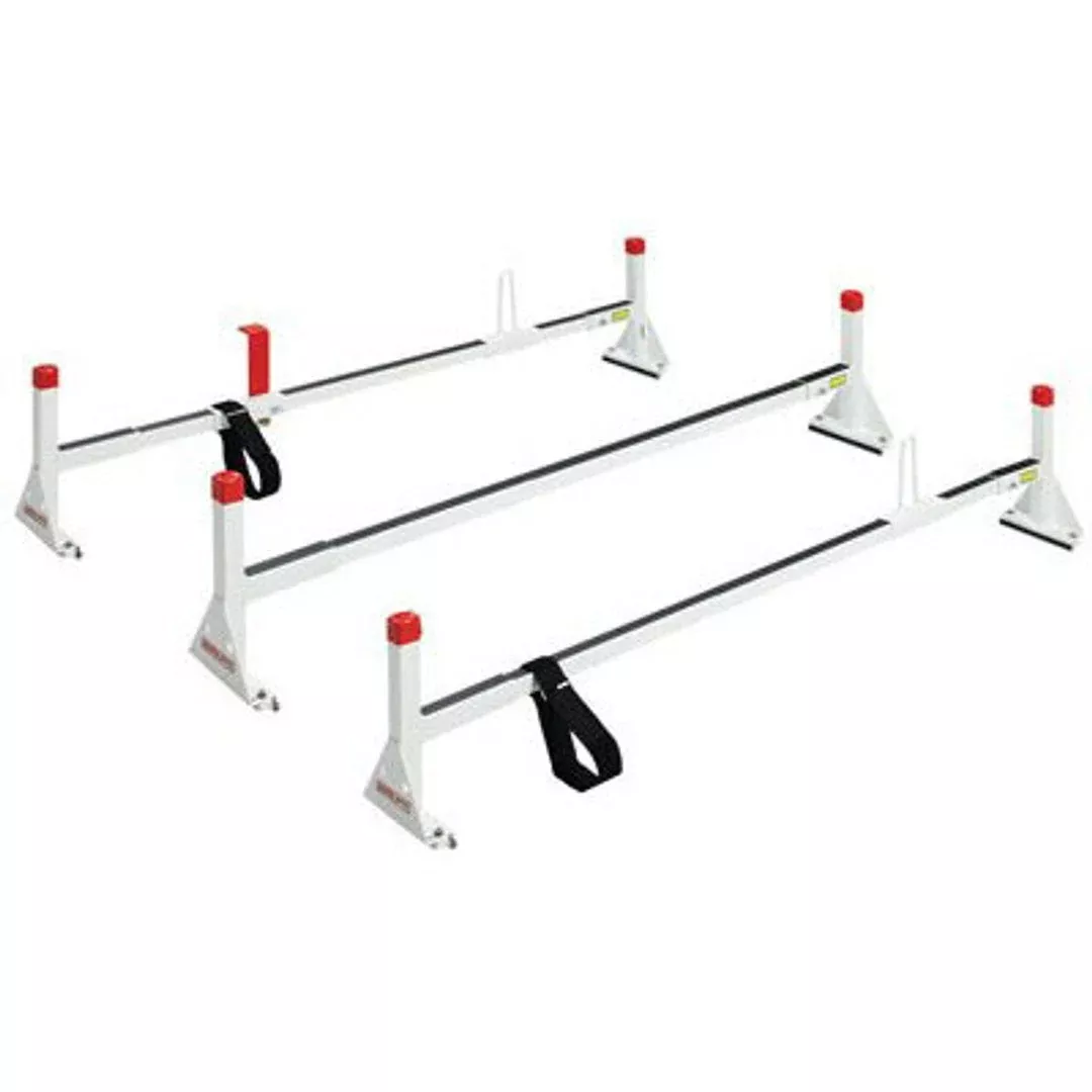 Weather Guard (Werner) White 3-Bar Van Ladder Rack - 750 lb – 216-3
