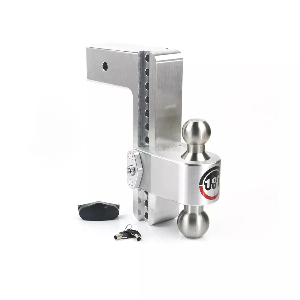 Weigh Safe 180 Hitch – Drop Hitch w/SS Combo Ball –10″ Drop for 3″ Shank