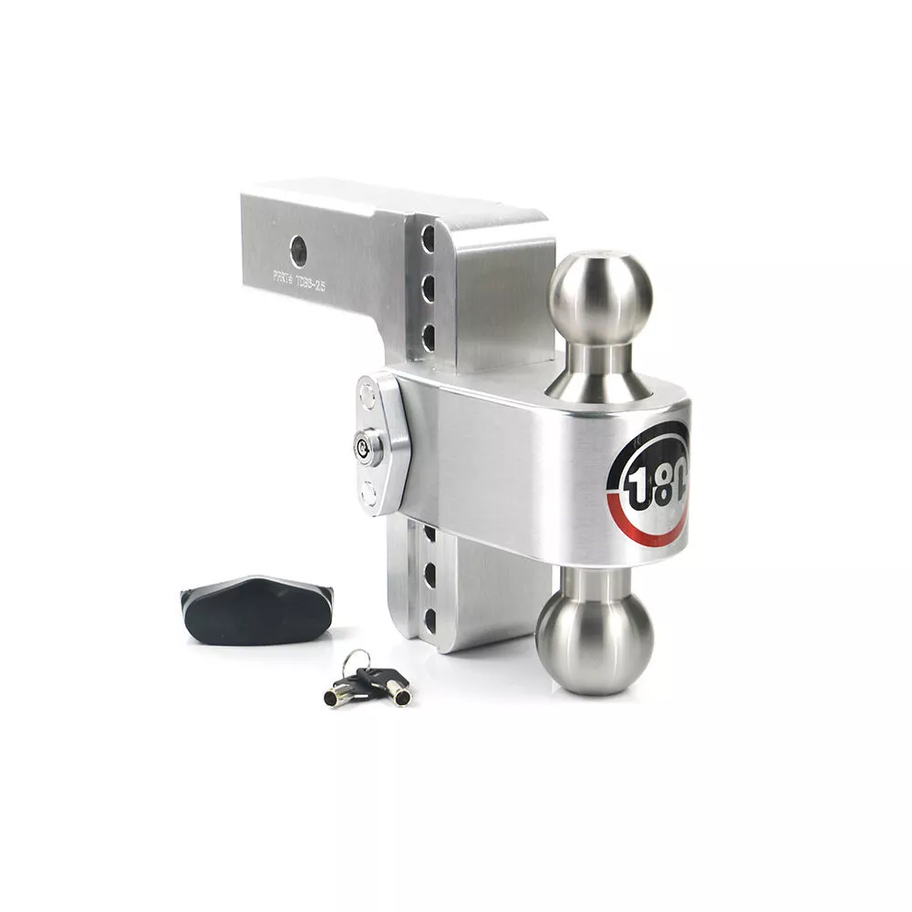 Weigh Safe 180 Hitch – Drop Hitch w/SS Combo Ball –6″ Drop for 2.5″ Shank