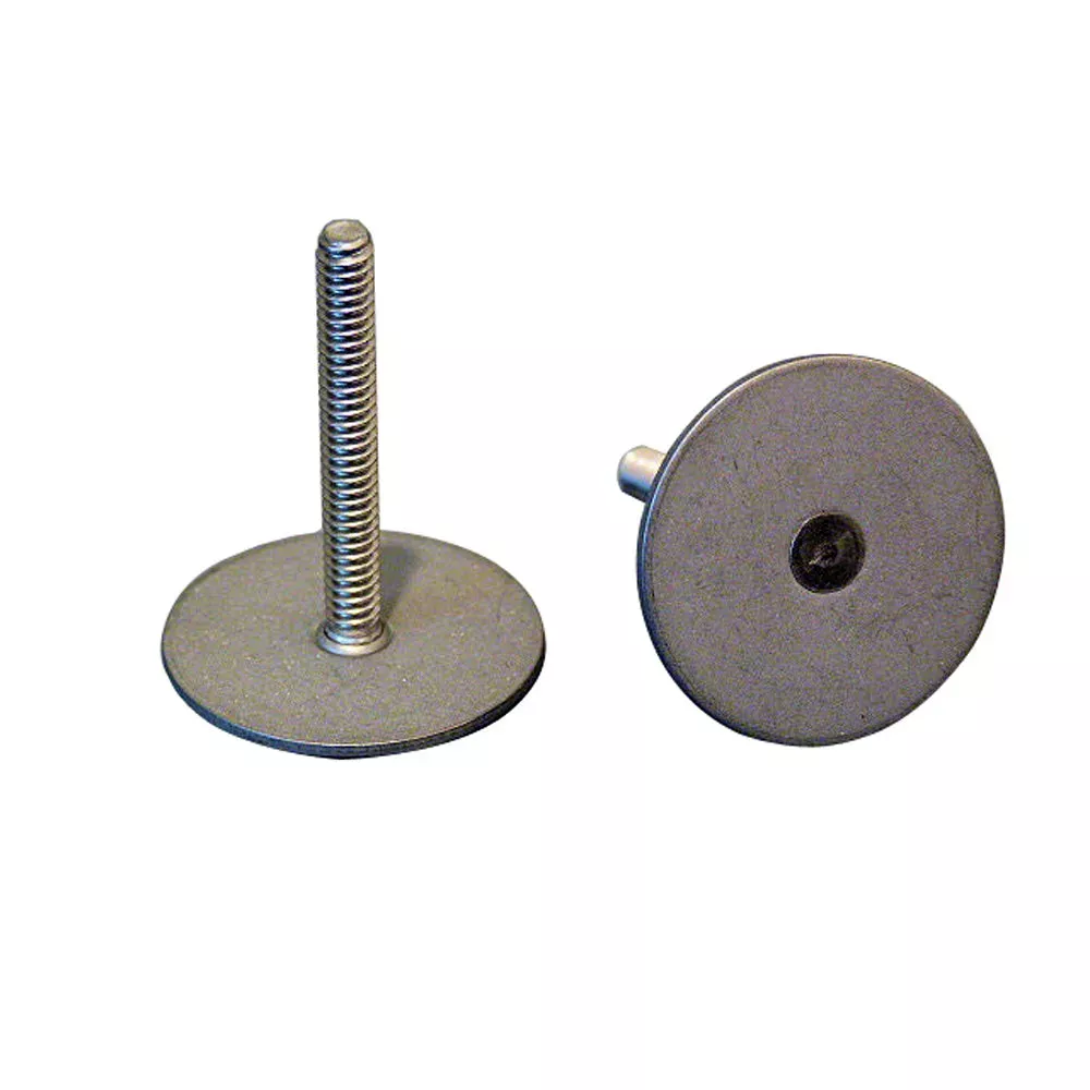 Weld Mount Stainless Steel Stud 1.25 ” Base #10 x 24 Thread 2.5 ” Tall 102440