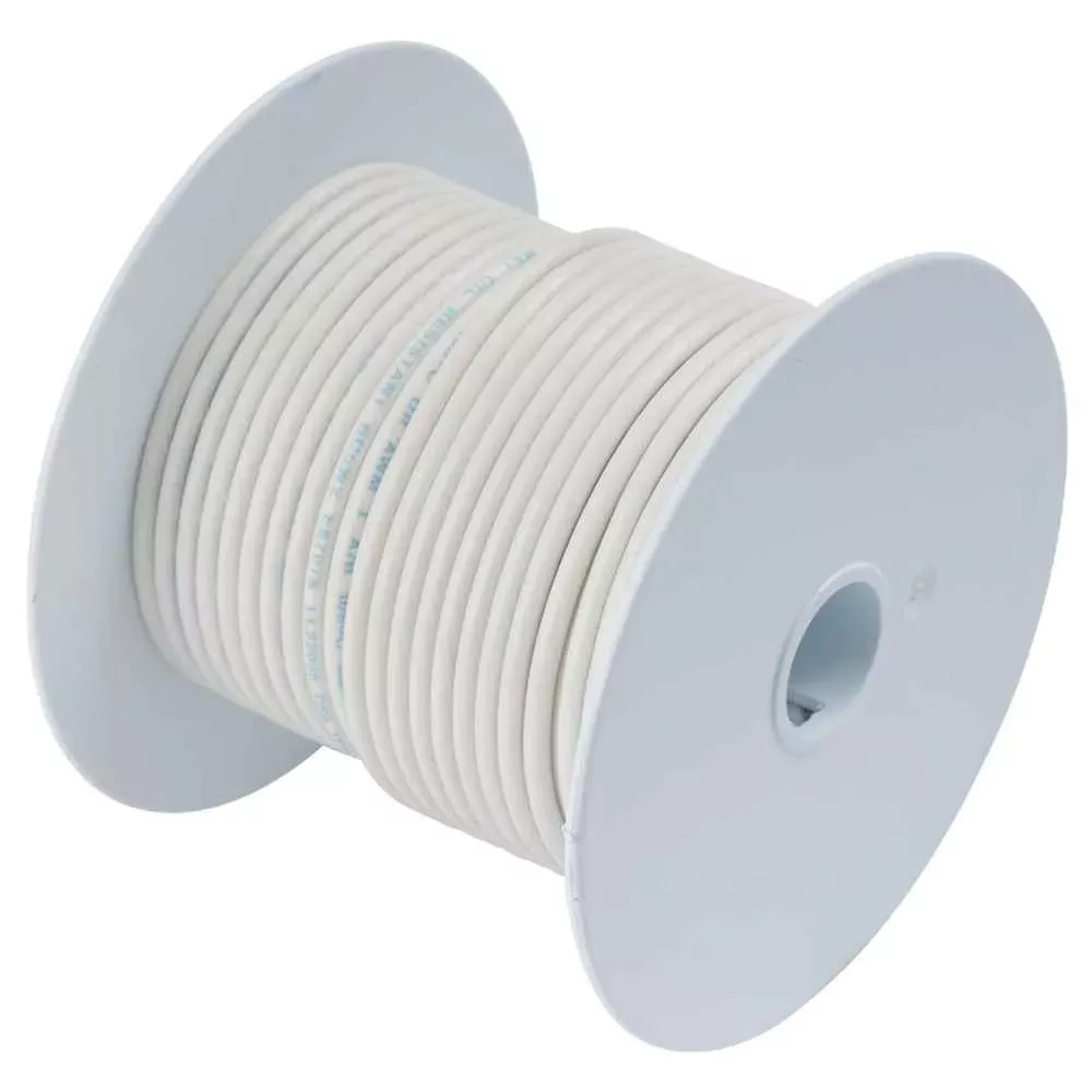White 18 AWG Tinned Copper Wire – 500′
