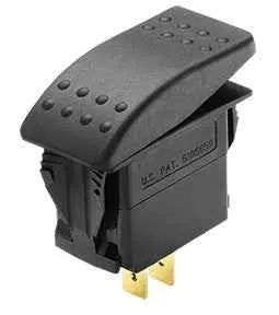 WhiteCap Industries 12V Rocker Switch - 20 Amp, 6 Terminals – S-7061C