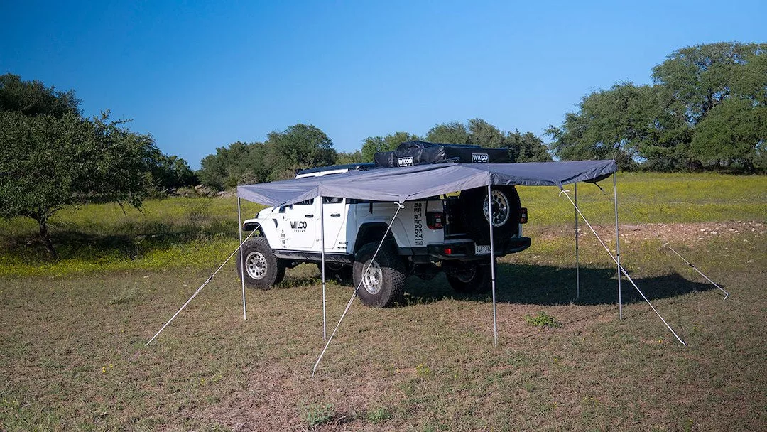 WILCO Off-Road Manual Overlanding Awning - Gray Canopy – WILAWN270-R