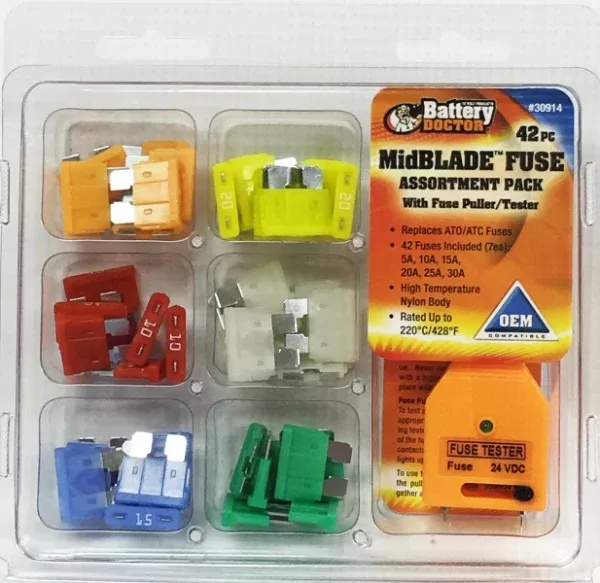 WirthCo Blade Fuse Assortment - Pack Of 42 – 30914