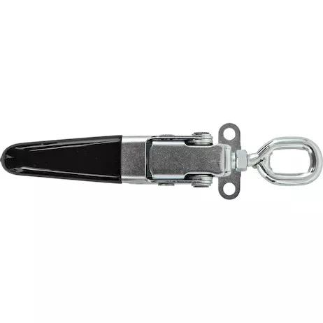 WJ225R - Heavy Duty Adjustable Draw Latch - Zinc Plated with Black Rubber Dipped Handle